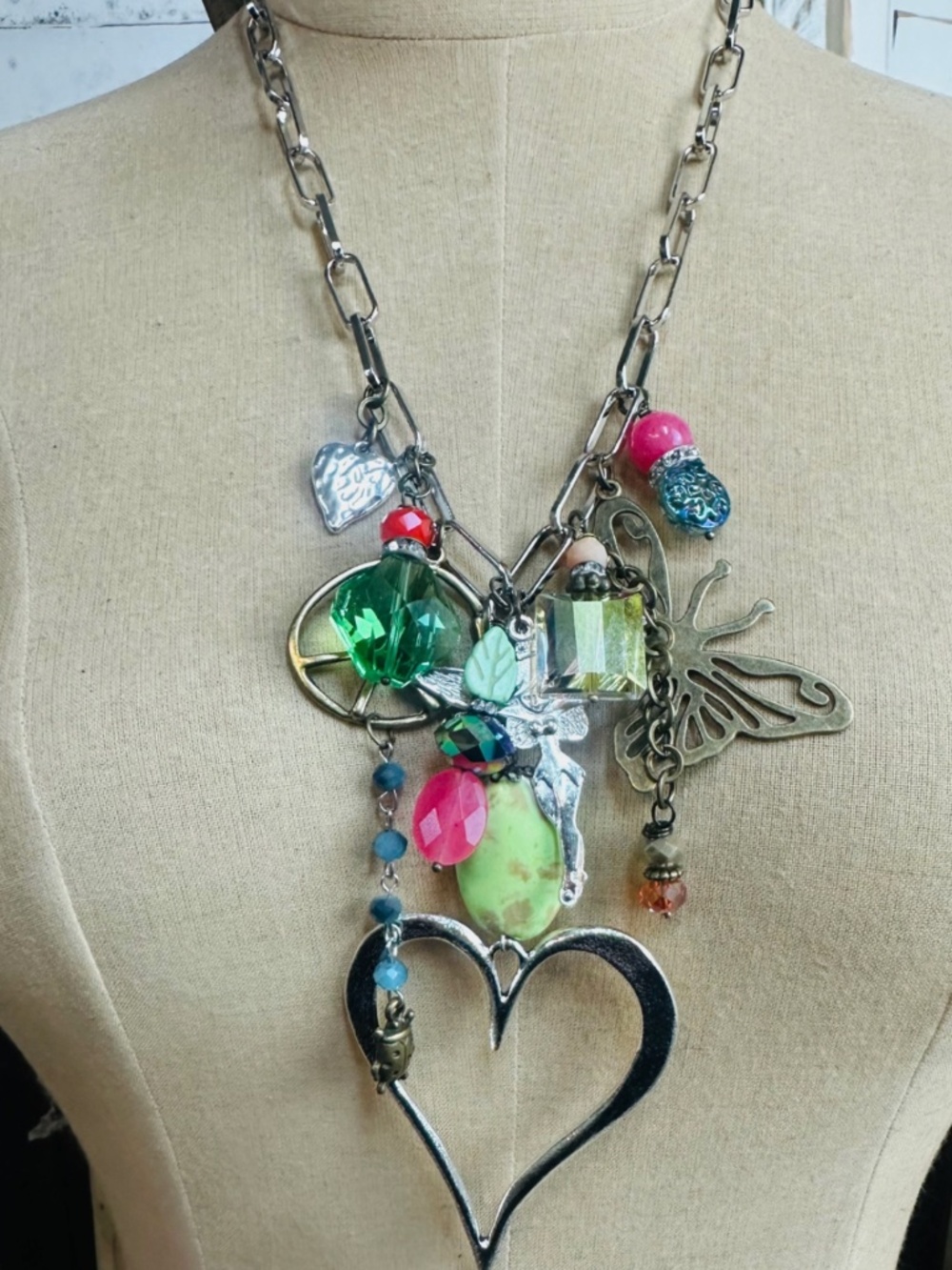 🎉 BOHO GYPSY BRIGHT HEART NECKLACE R3A